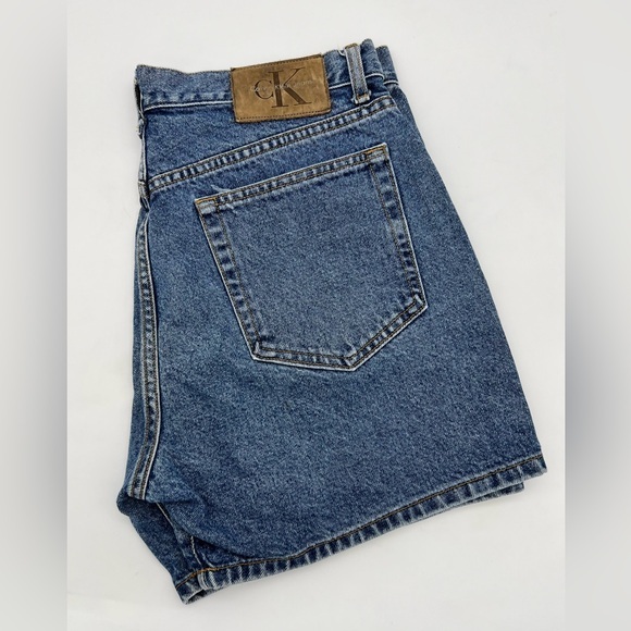 Calvin Klein Jeans Denim - VTG 90’s Calvin Klein High Waisted Stonewashed Blue Jeans Shorts Size 15